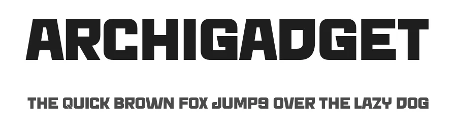 Archigadget by Vladimir Nikolic — Display Font