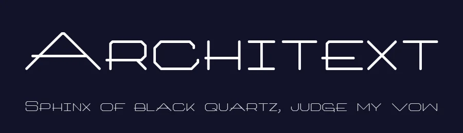 Architext by S.G. Moye — Display Font — thumbnail 2