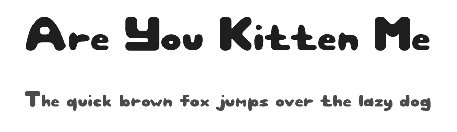 Are You Kitten Me by Christopher Andy — Decorative Font