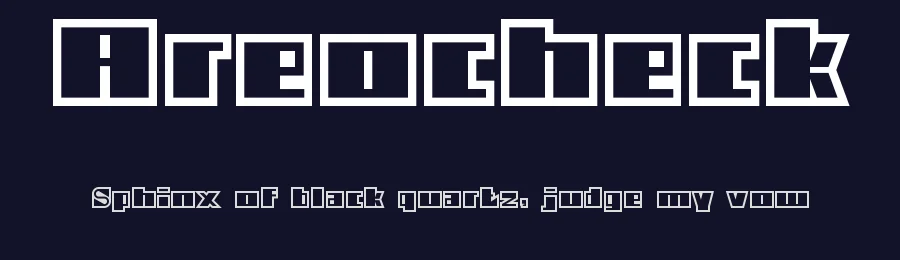 Areocheck by Eka Rifqi Setiawan — Display Font — thumbnail 2