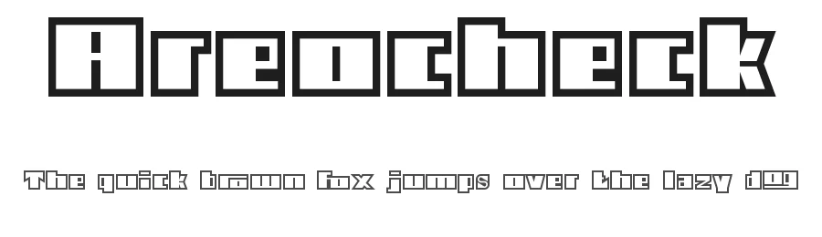 Areocheck by Eka Rifqi Setiawan — Display Font