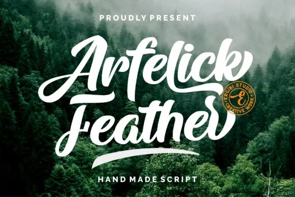 Arfelick Feather Font by ergibi studio — Script Handwritten Font