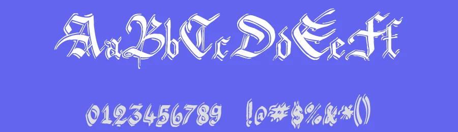 Argor Biw Scaqh by Argor — Blackletter Font — thumbnail 3