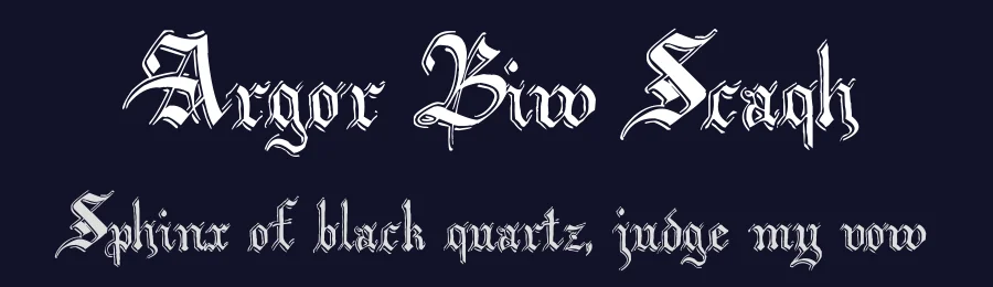 Argor Biw Scaqh by Argor — Blackletter Font — thumbnail 2
