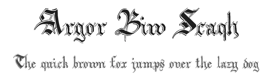 Argor Biw Scaqh by Argor — Blackletter Font