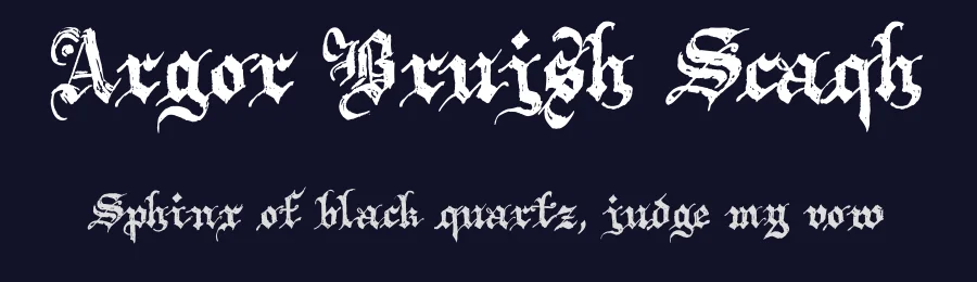 Argor Brujsh Scaqh by Argor — Blackletter Font — thumbnail 2
