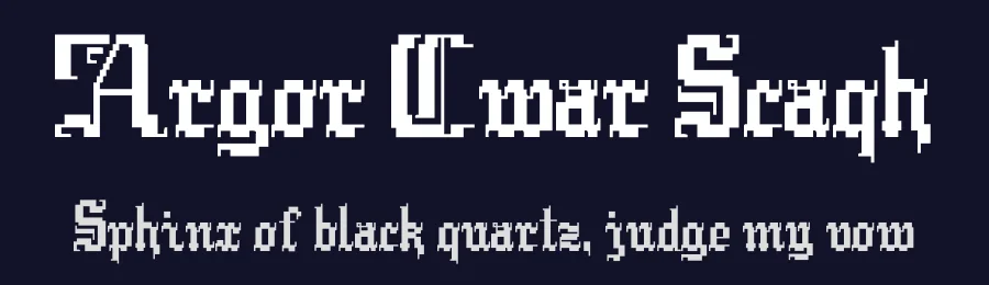 Argor Cwar Scaqh by Argor — Blackletter Font — thumbnail 2