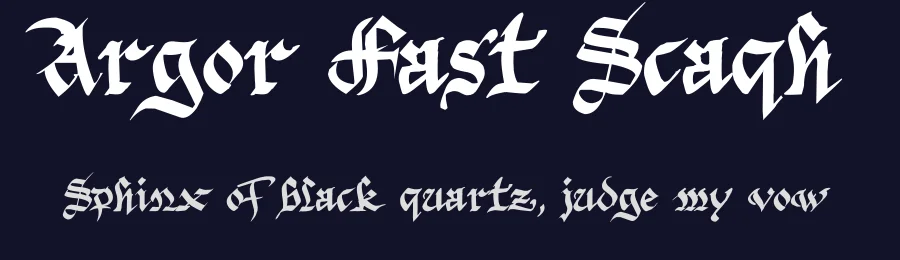 Argor Fast Scaqh by Argor — Blackletter Font — thumbnail 2