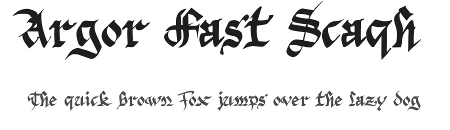 Argor Fast Scaqh by Argor — Blackletter Font