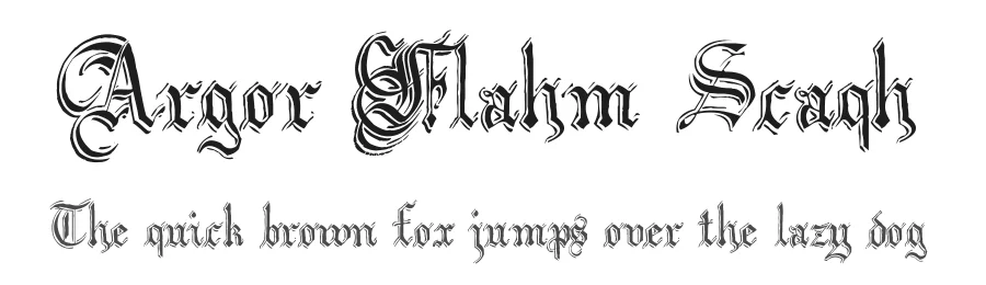 Argor Flahm Scaqh by Argor — Blackletter Font
