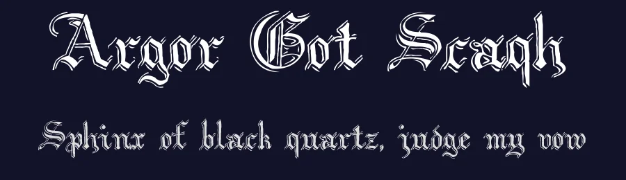 Argor Got Scaqh by Argor — Blackletter Font — thumbnail 2