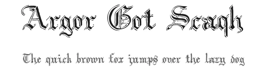Argor Got Scaqh by Argor — Blackletter Font