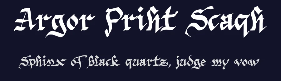 Argor Priht Scaqh by Argor — Blackletter Font — thumbnail 2