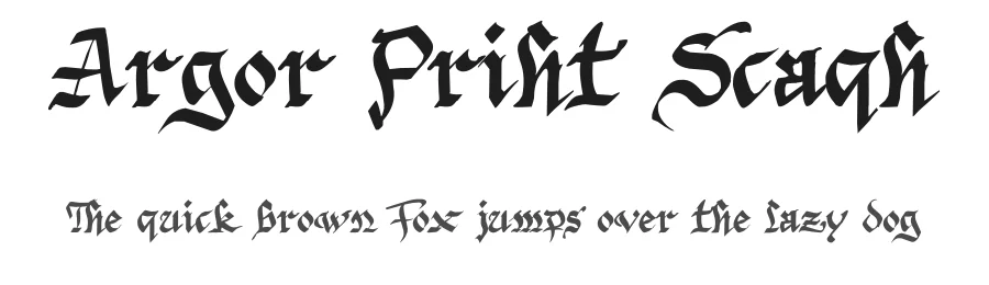 Argor Priht Scaqh by Argor — Blackletter Font