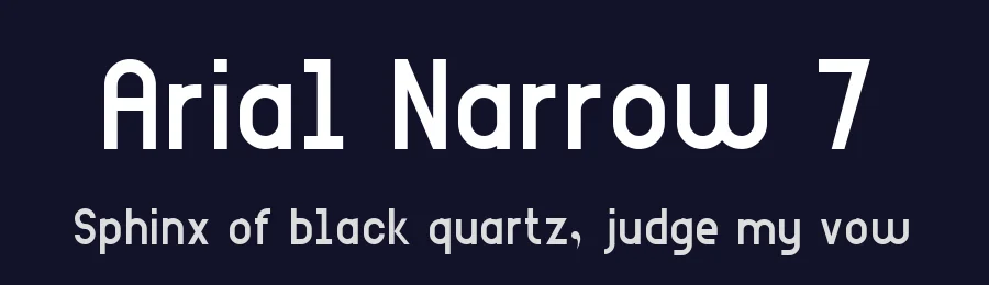 Arial Narrow 7 by Style-7 — Sans Serif Font — thumbnail 2