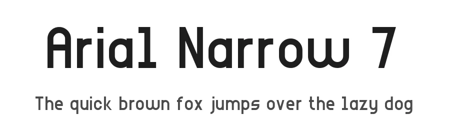 Arial Narrow 7
