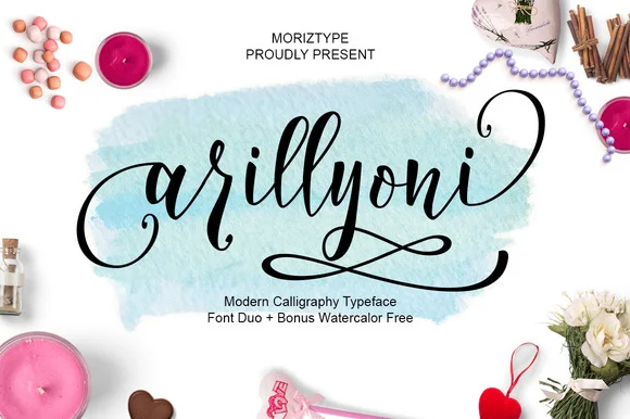 Arillyoni Script Font by moriztype β Script Handwritten Font