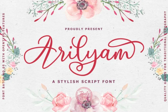 Arilyam Font by Tebaltipis.std β Script Handwritten Font