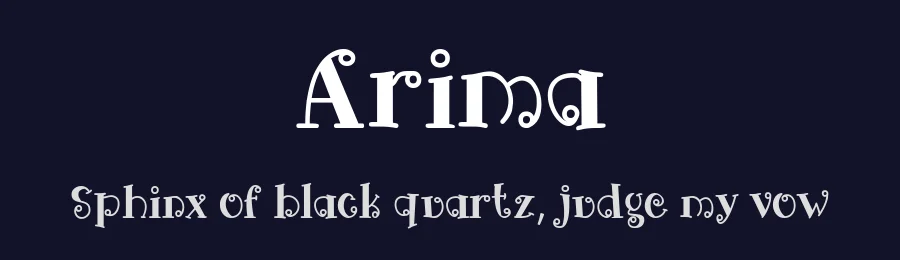 Arima by Victories — Decorative Font — thumbnail 2