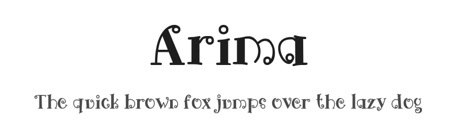Arima by Victories — Decorative Font