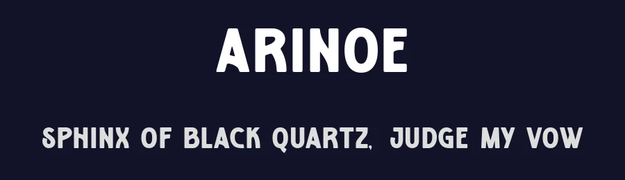 Arinoe by Zarma Type Foundry — Decorative Font — thumbnail 2
