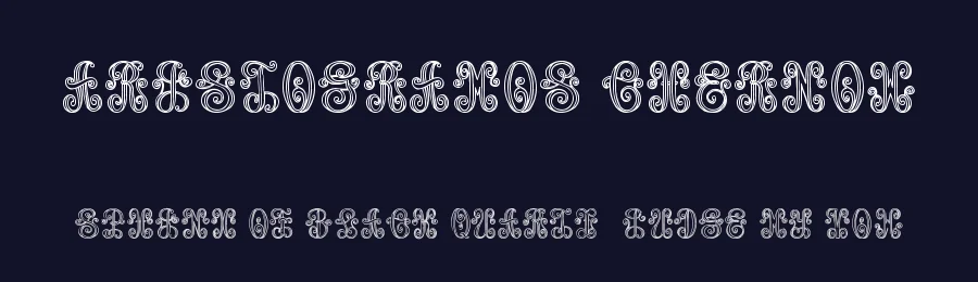 Aristogramos Chernow by Woodcutter — Decorative Font — thumbnail 2
