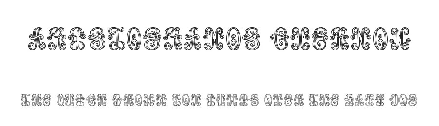 Aristogramos Chernow by Woodcutter — Decorative Font