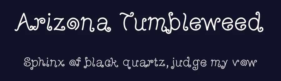 Arizona Tumbleweed by Shara Weber — Decorative Font — thumbnail 2