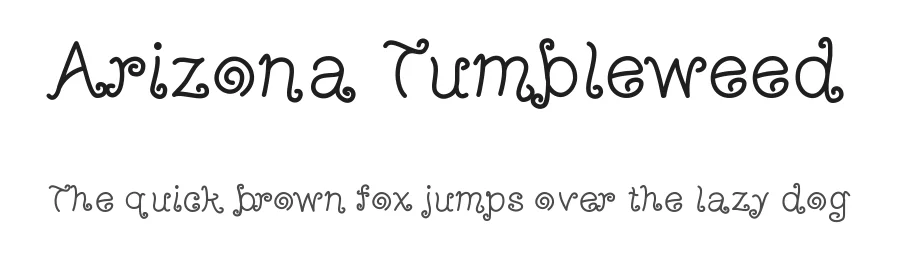 Arizona Tumbleweed by Shara Weber — Decorative Font