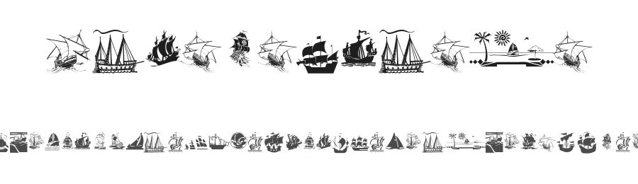 Armada Pirata by Manfred Klein — Dingbats Font