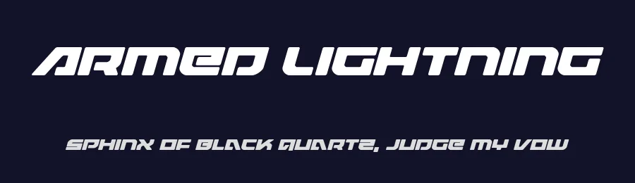 Armed Lightning by Iconian Fonts — Display Font — thumbnail 2
