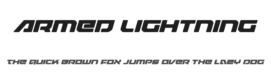 Armed Lightning by Iconian Fonts β Display Font