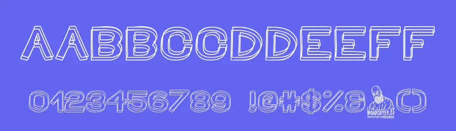 Armenian Outlines by Woodcutter — Decorative Font — thumbnail 3