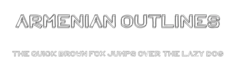 Armenian Outlines by Woodcutter — Decorative Font