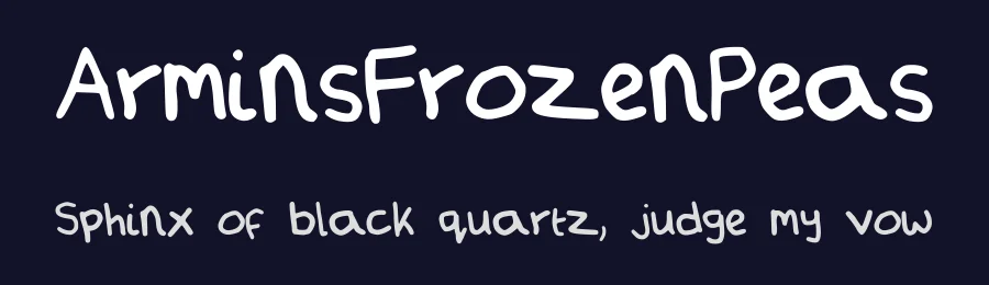 ArminsFrozenPeas by Jamie III — Script Handwritten Font — thumbnail 2