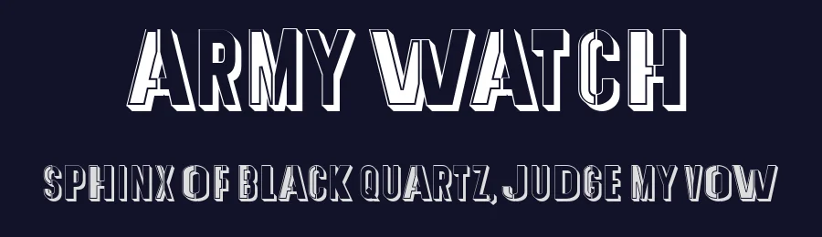 Army Watch by Vladimir Nikolic — Decorative Font — thumbnail 2