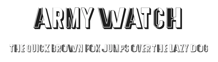 Army Watch by Vladimir Nikolic — Decorative Font