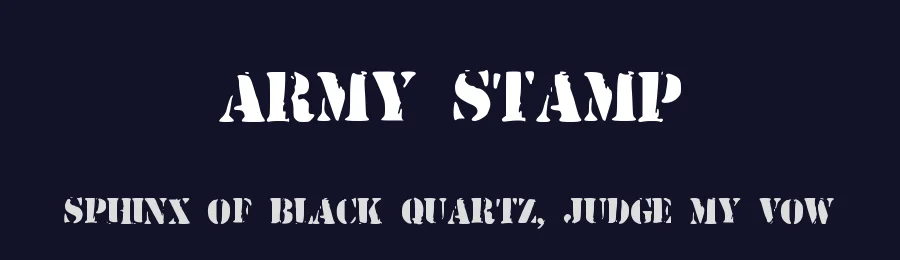 Army Stamp by Leonard Posavec - LeoSupply.co — Decorative Font — thumbnail 2