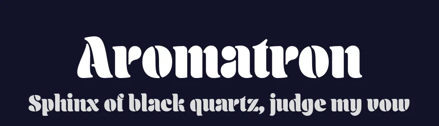 Aromatron by Adam Jagosz — Decorative Font — thumbnail 2