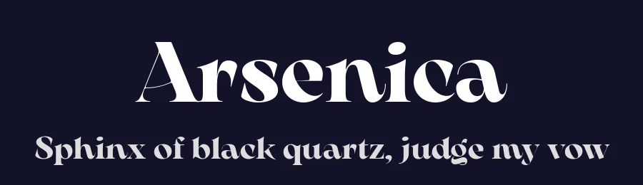 Arsenica by Zetafonts — Serif Font — thumbnail 2