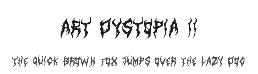 Art Dystopia II by Art Dystopia — Decorative Font