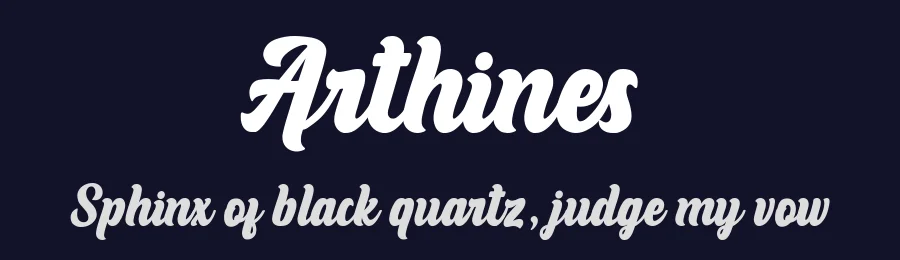 Arthines by Hanzel Space — Script Handwritten Font — thumbnail 2