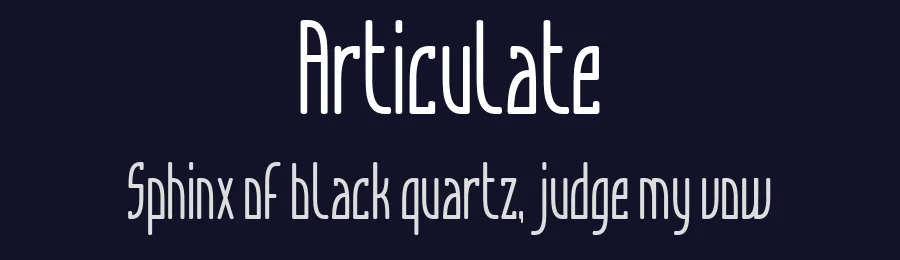 Articulate by Evan Clarkson — Decorative Font — thumbnail 2