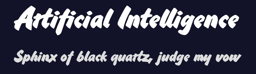 Artificial Intelligence by Måns Grebäck — Script Handwritten Font — thumbnail 2