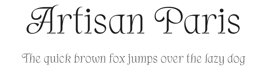 Artisan Paris by Jolicia Type Foundry β Decorative Font