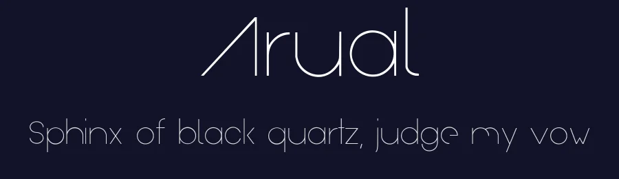Arual by Curtis Mack — Sans Serif Font — thumbnail 2