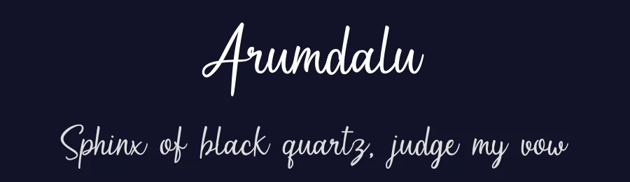 Arumdalu by Rom Littera — Script Handwritten Font — thumbnail 2