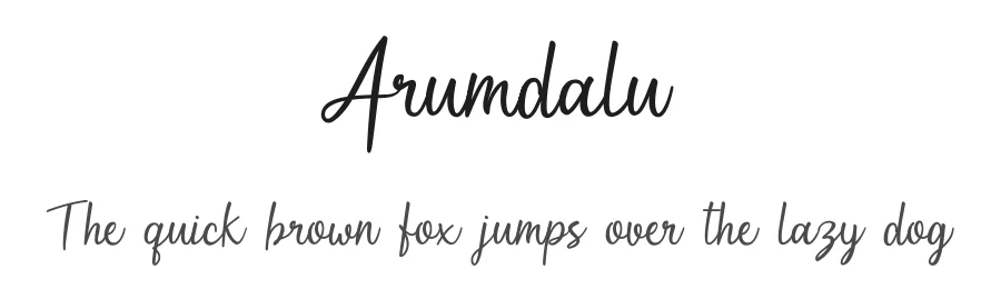 Arumdalu by Rom Littera β Script Handwritten Font
