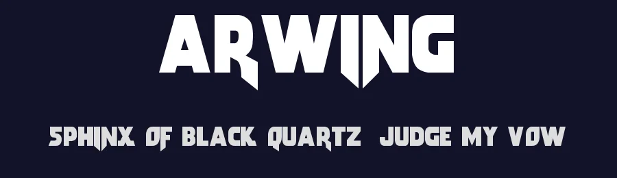Arwing by Garon Rossignol — Display Font — thumbnail 2