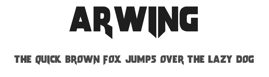 Arwing by Garon Rossignol — Display Font